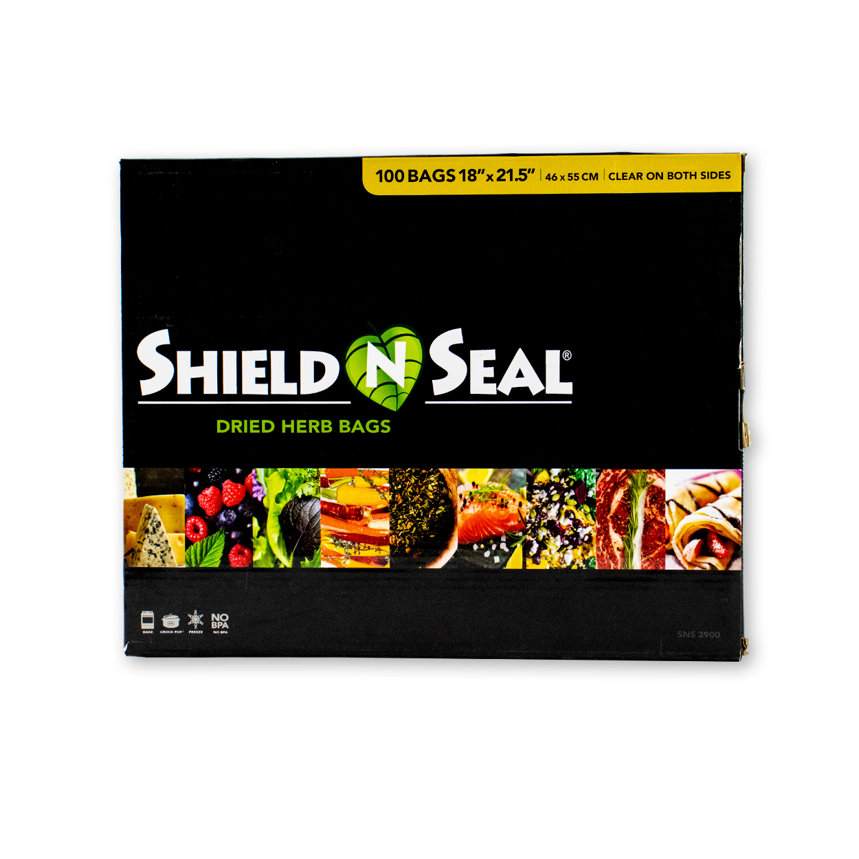 Shield N Seal® SNS 2200 15 x 20 50ct Vacuum Sealer Bags (Clear