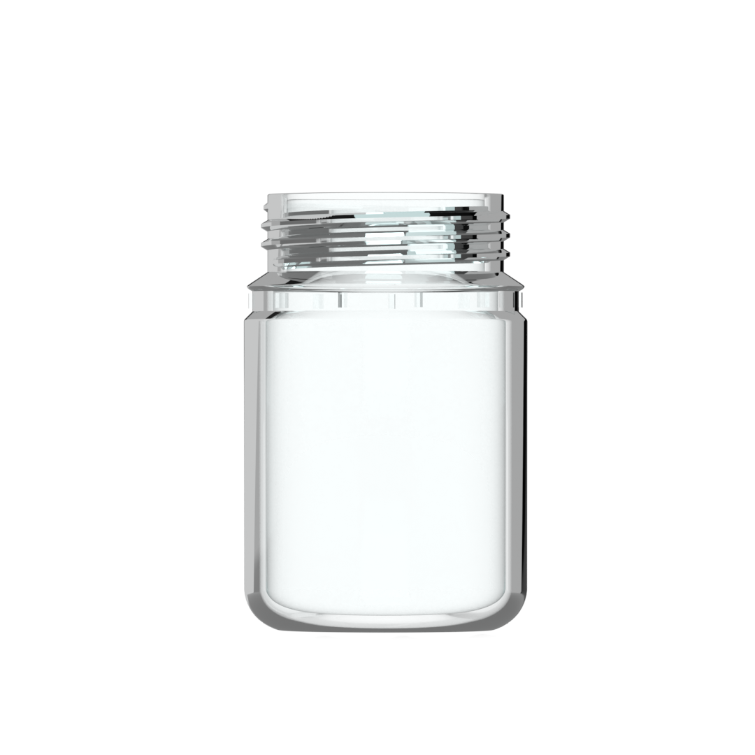 Flat Bottom 4oz Glass Jar and Black Dome Lid - Shield N Seal